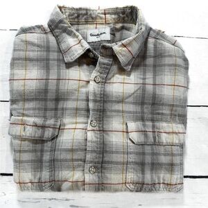 Goodfellow & Co Gray and Yellow Plaid Men's Shirt